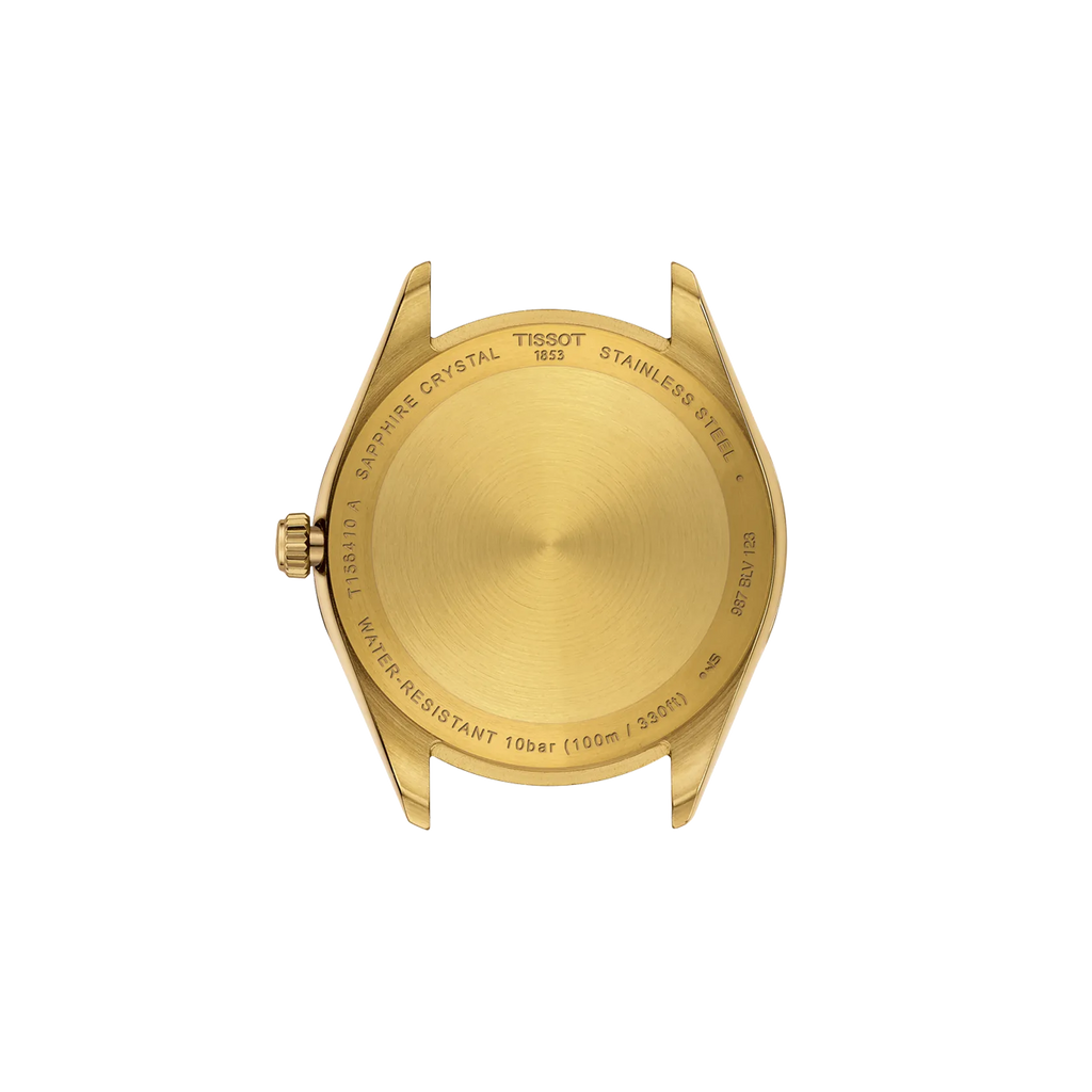 TISSOT BALLADE BLACK DIAL QUARTZ GOLD PVD 40mm