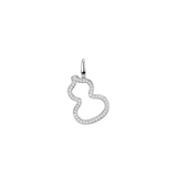 Qeelin Wulu pendant in 18K white gold with diamonds