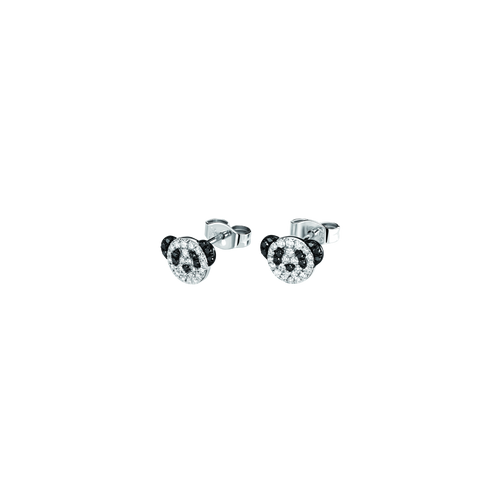 Qeelin Petite Bo Bo ear studs in 18K white gold with diamonds