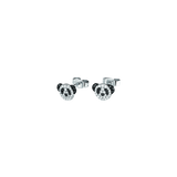 Qeelin Petite Bo Bo ear studs in 18K white gold with diamonds