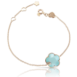 Pasquale Bruni Petit Joli Bracelet in 18k Rose Gold with Sea Moon gem and Diamonds.