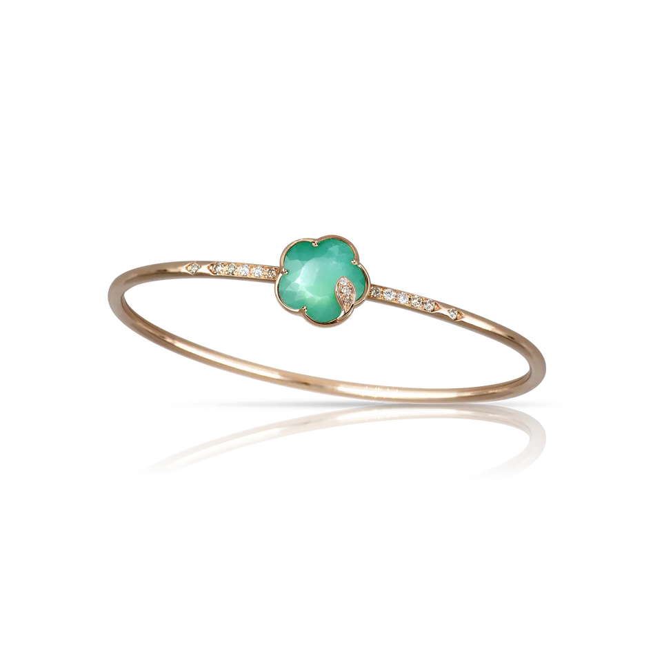 Pasquale Bruni Petit Joli Lunaire Bracelet  in 18k Rose Gold with Lunar Garden gem and Diamonds