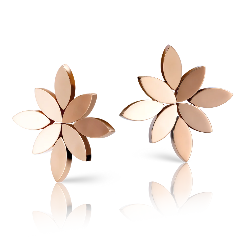 Pasquale Bruni Ghirlanda Luce Di Loto Earrings in 18k Rose Gold