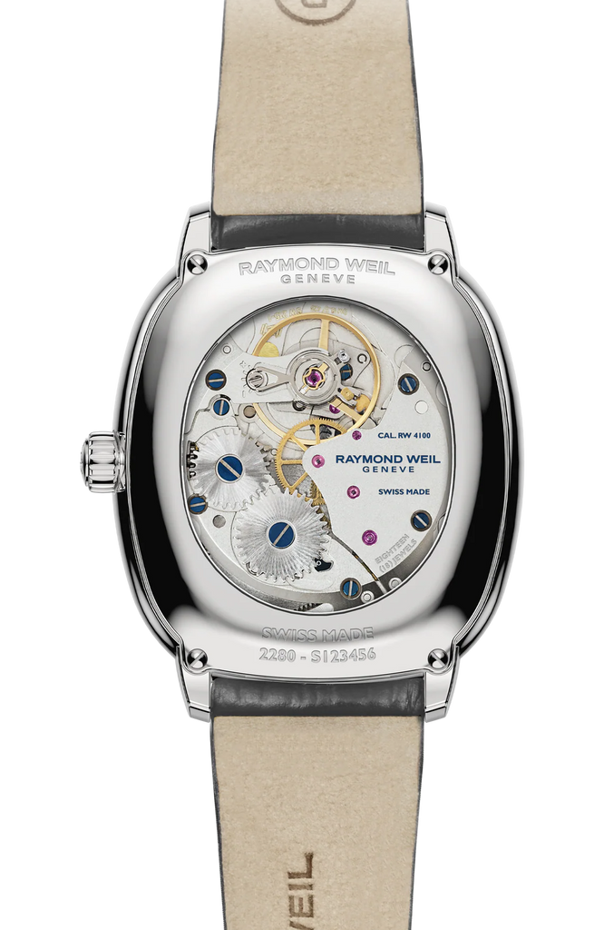 Raymond Weil Toccata Heritage Manual Winding Silver Dial on Leather -33mm x 38mm