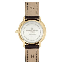 Load image into Gallery viewer, Frederique Constant Classics Slimline Quartz Silver Dial YG Plated on Leather