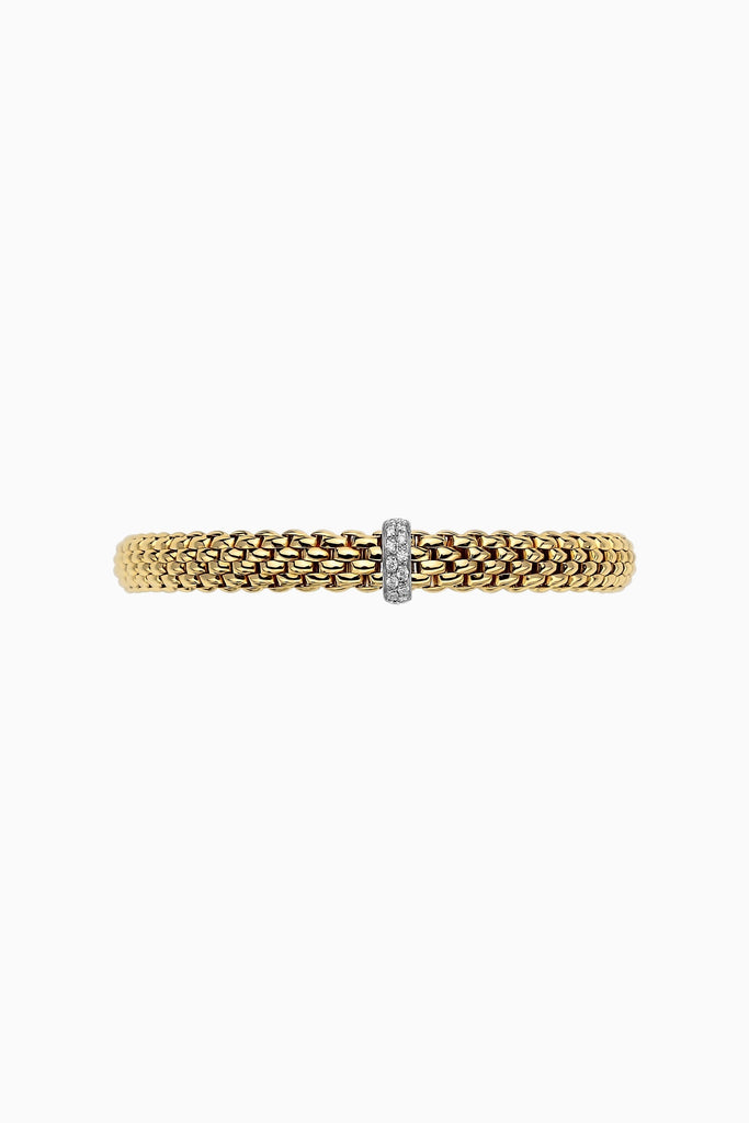 Fope Vendome Yellow Gold Bracelet with Diamonds