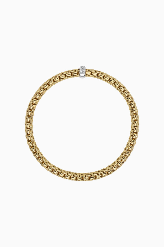 Fope Vendome Yellow Gold Bracelet with Diamonds