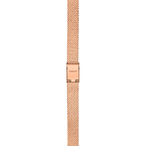 TISSOT LOVELY SQUARE ROSE GOLD PVD QUARTZ WATCH ON BRACELET -20x20mm