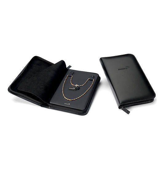 Baraka Prive Cross Pendant -Black Cermaic/ RG/ White Diamonds