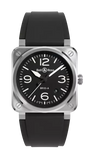 BELL & ROSS BR 03A BLACK STEEL 41mm hi