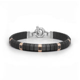 Baraka Сyborg Сeramic Bracelet -Ceramic/ Steel/ Titanium/ RG/ Black & White Diamonds