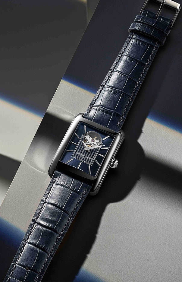 FREDERIQUE CONSTANT CLASSICS CARREE RECTANGULAR HEART BEAT BLUE AUTOMATIC