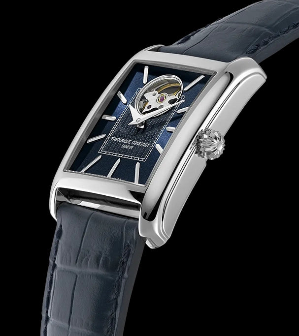 FREDERIQUE CONSTANT CLASSICS CARREE RECTANGULAR HEART BEAT BLUE AUTOMATIC