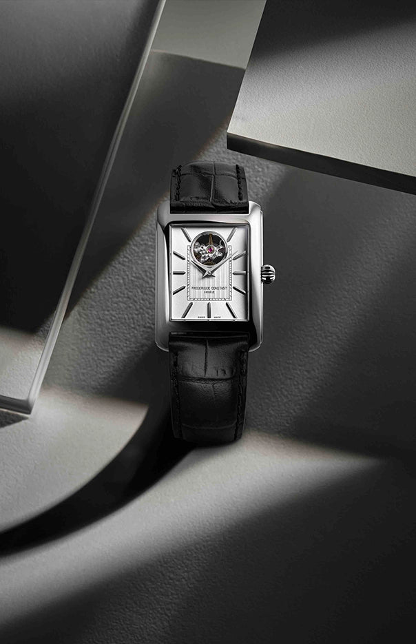 FREDERIQUE CONSTANT CLASSICS CARREE RECTANGULAR HEART BEAT WHITE AUTOMATIC