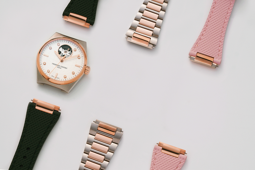 FREDERIQUE CONSTANT HIGHLIFE LADIES AUTOMATIC HEART BEAT WHITE IN 2TONES ROSE