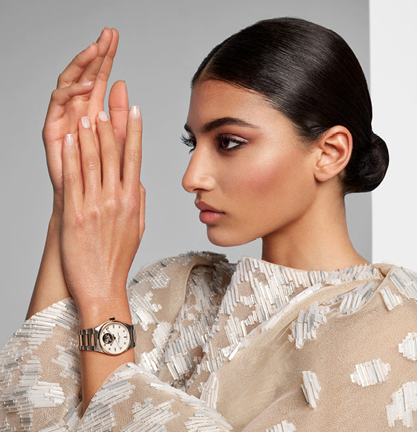 FREDERIQUE CONSTANT HIGHLIFE LADIES AUTOMATIC HEART BEAT WHITE IN 2TONES ROSE