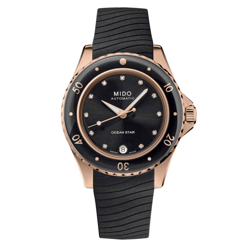 MIDO OCEAN STAR 36.5mm BLACK ON BLACK RUBBER