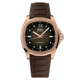 MIDO MULTIFORT TV BIG DATE RG PVD ON BROWN RUBBER