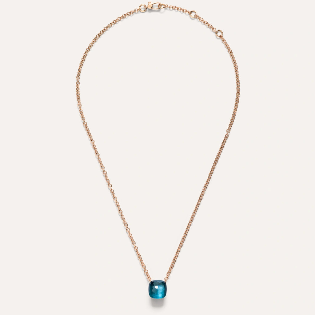 Pomellato Nudo Petit Necklace with Pendant -London Blue Topaz