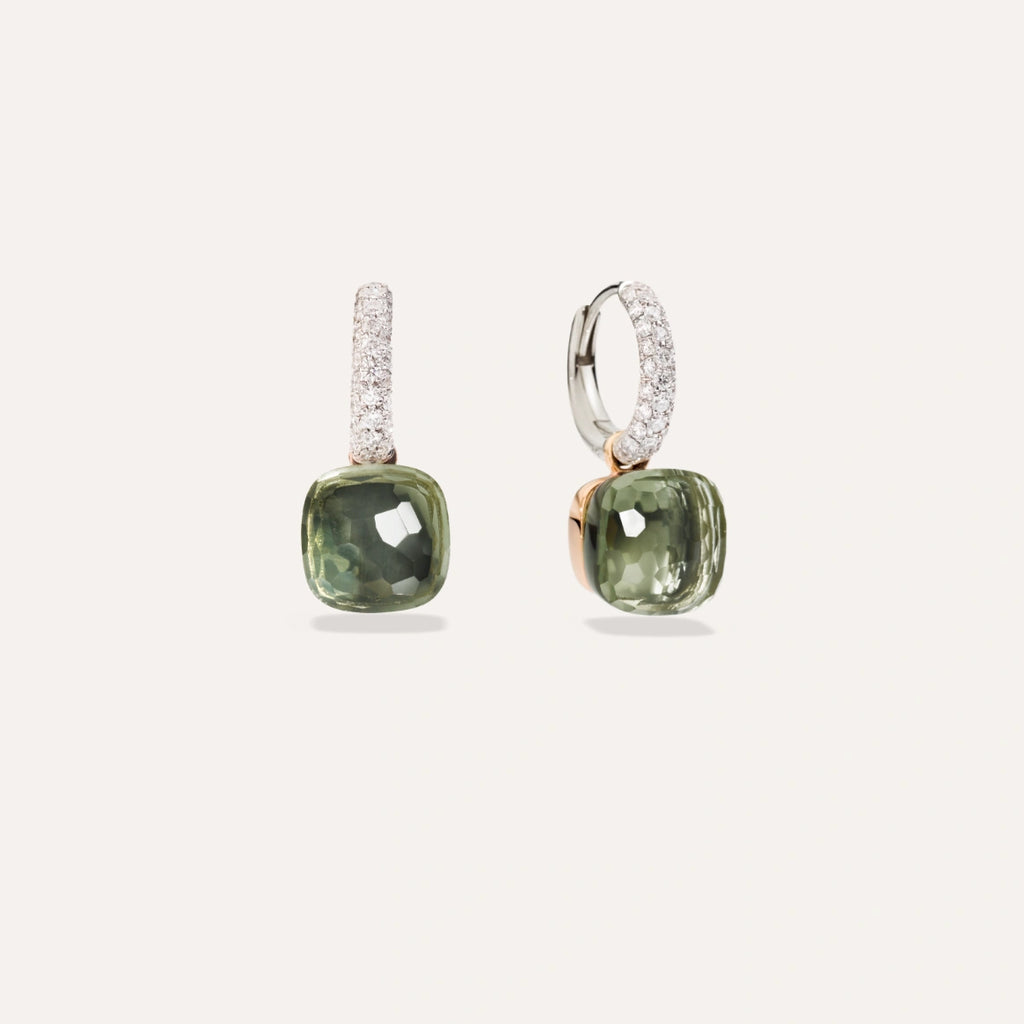 Pomellato Nudo Classic Earrings -Prasiolite and Diamonds