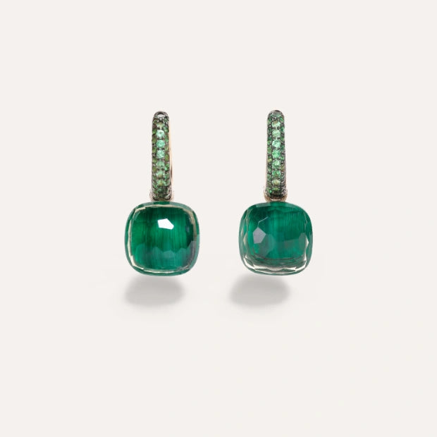Pomellato Nudo Classic Earrings -Prasiolite and Malachite