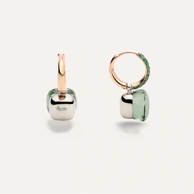 Pomellato Nudo Classic Earrings -Prasiolite and Malachite