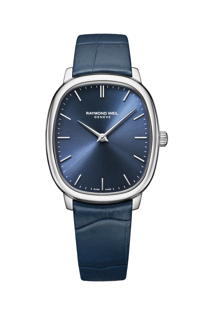 Raymond Weil Toccata Heritage Manual Winding Blue Dial on Blue Leather -33mm x 38mm