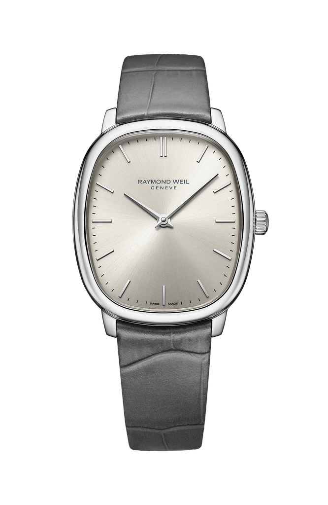 Raymond Weil Toccata Heritage Manual Winding Silver Dial on Leather -33mm x 38mm
