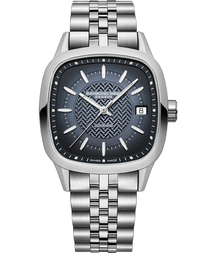 Raymond Weil Freelancer Ladies Square Blue on Bracelet