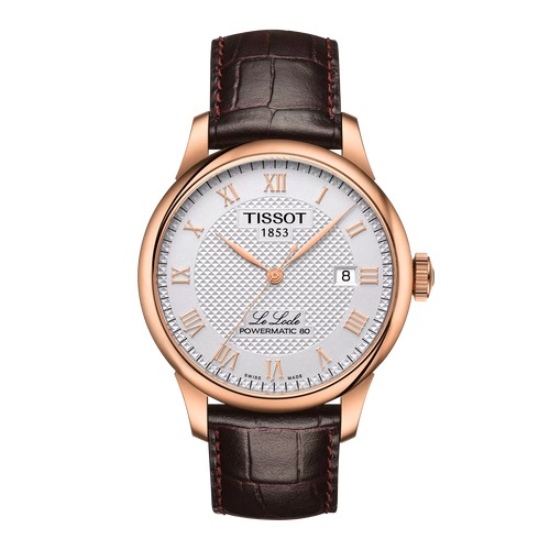 TISSOT LE LOCLE POWERMATIC 80 RG Brown Leather