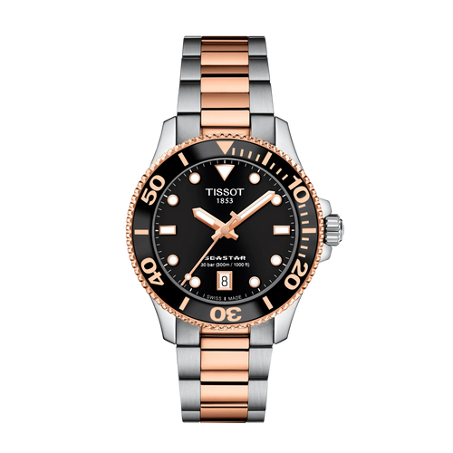 TISSOT SEASTAR 1000 36MM BLACK RG 2 TONES