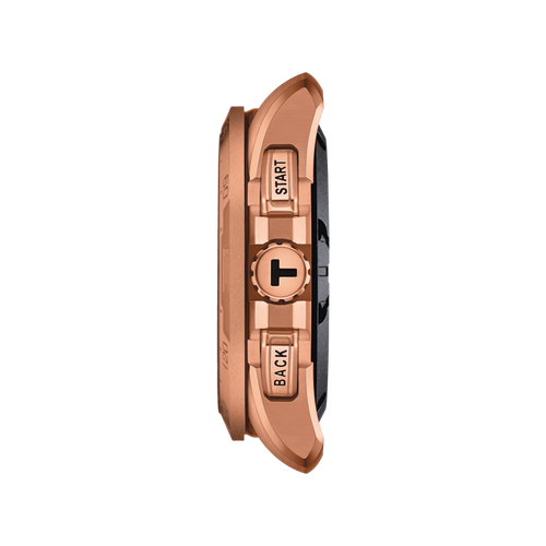 TISSOT T-TOUCH CONNECT SOLAR TITANIUM RG PVD ORANGE ON RG LEATHER