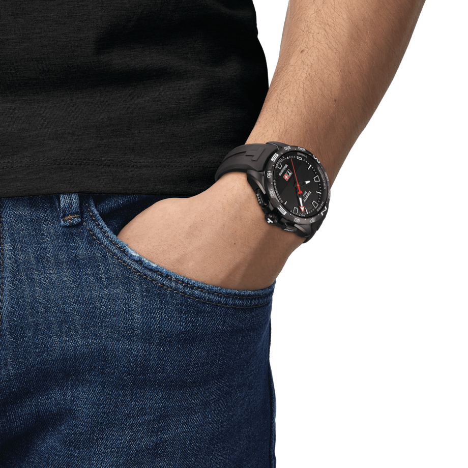 TISSOT T-TOUCH CONNECT SOLAR TITANIUM BLACK PVD ON BLACK RUBBER