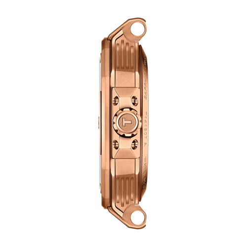 TISSOT T-RACE BLUE POWERMATIC 80 41mm RG PVD on Black Rubber