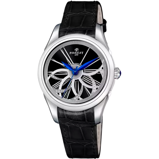 Perrelet Watch Diamond Flower Black Dial -A2065/5