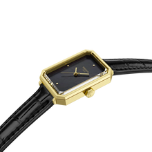 Load image into Gallery viewer, Tissot SRV Black Dial Gold PVD on Leather 30 x 21.8mm