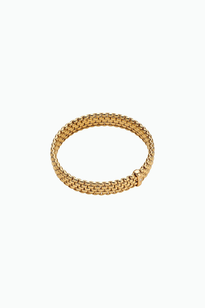 Fope Panorama Yellow Gold Bracelet with a White Diamond