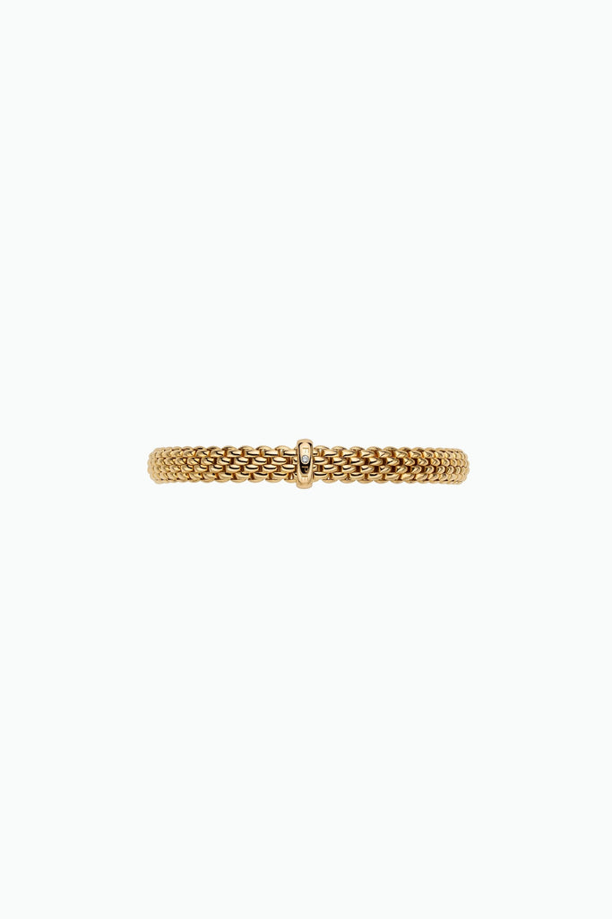 Fope Vendome Yellow Gold Bracelet with a White Diamond Small