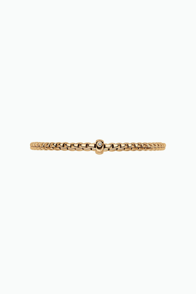 Fope Eka Yellow Gold Bracelet with a white diamond extra small