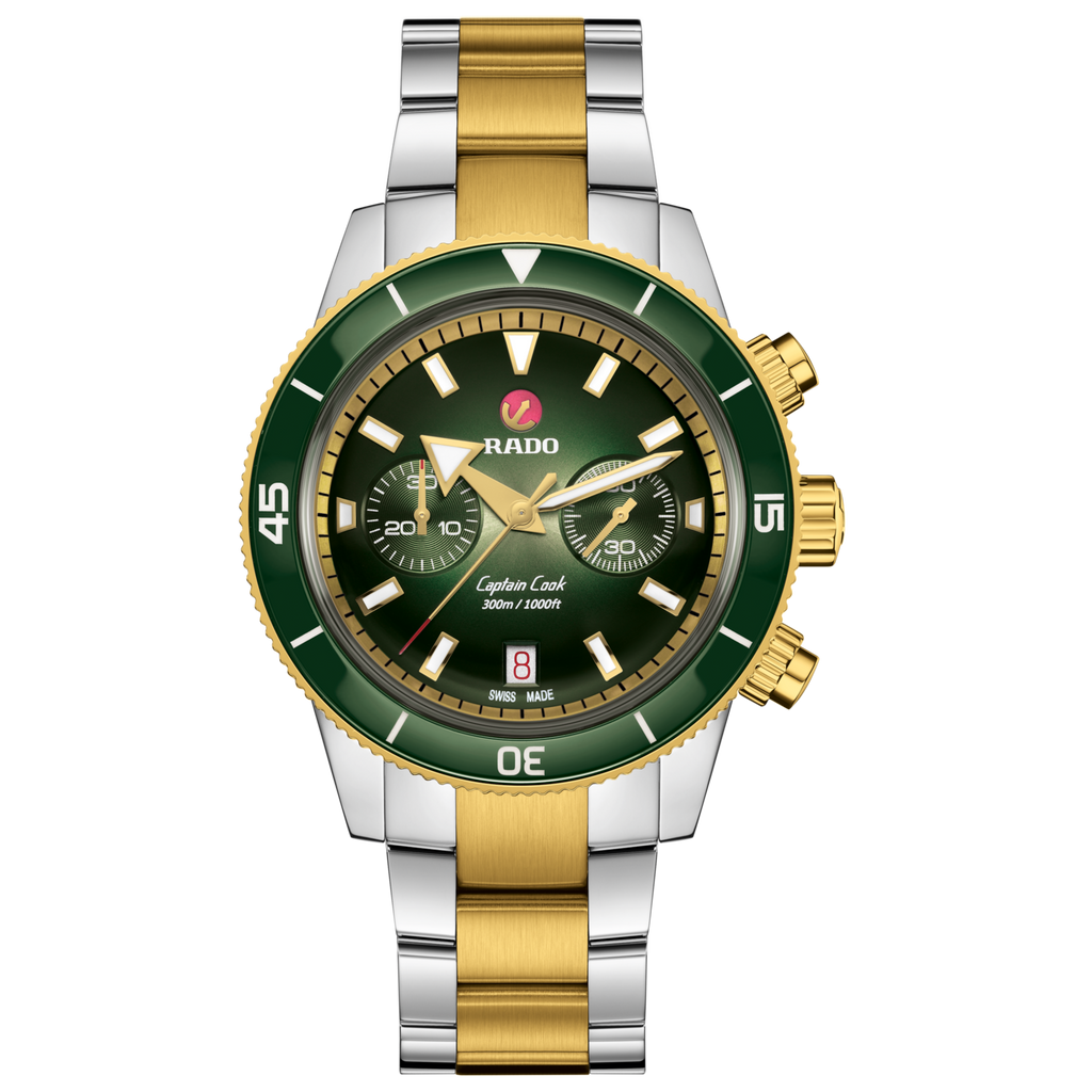 Rado Captain Cook Automatic Chronograph Green 2 Tones
