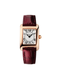 CLASSICS CARREE LADIES RG PLATED ON RED LEATHER STRAP