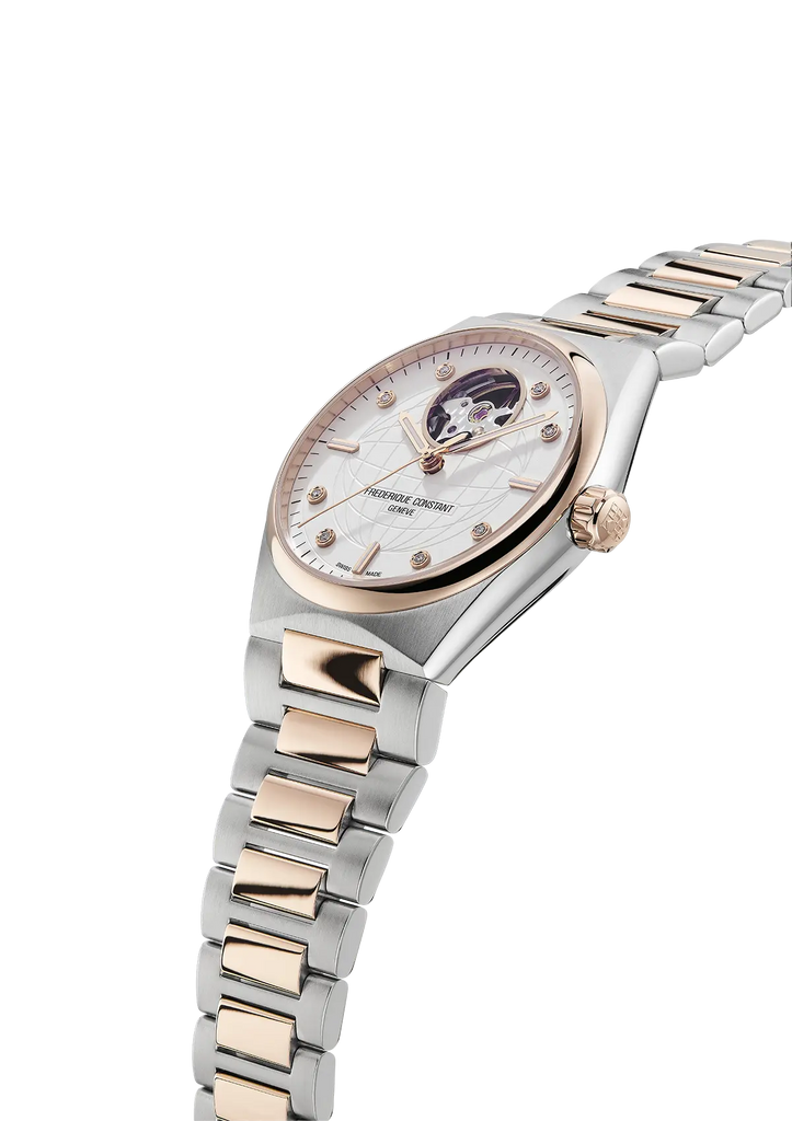 FREDERIQUE CONSTANT HIGHLIFE LADIES AUTOMATIC HEART BEAT WHITE IN 2TONES ROSE