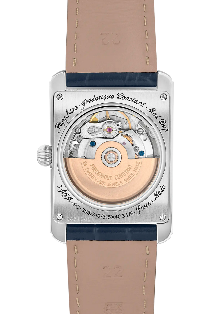 FREDERIQUE CONSTANT CLASSICS CARREE RECTANGULAR HEART BEAT BLUE AUTOMATIC