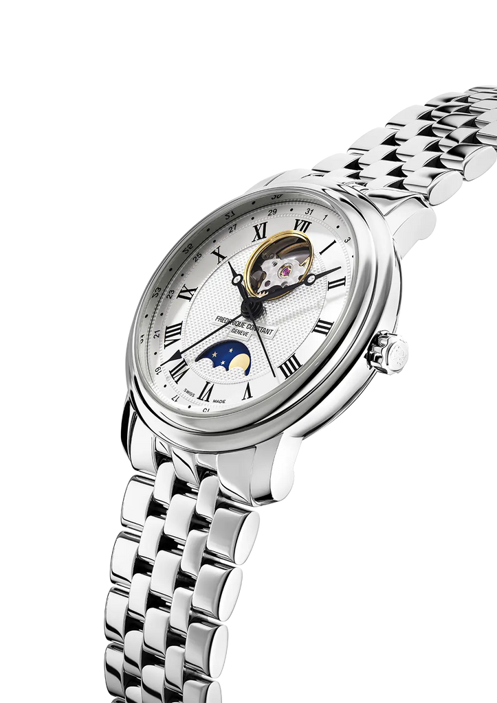 CLASSICS HEART BEAT MOONPHASE DATE SILVER DIAL ON BRACELET