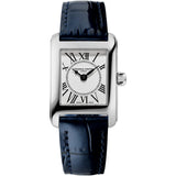 CLASSICS CARREE LADIES WHITE ON BLUE LEATHER STRAP
