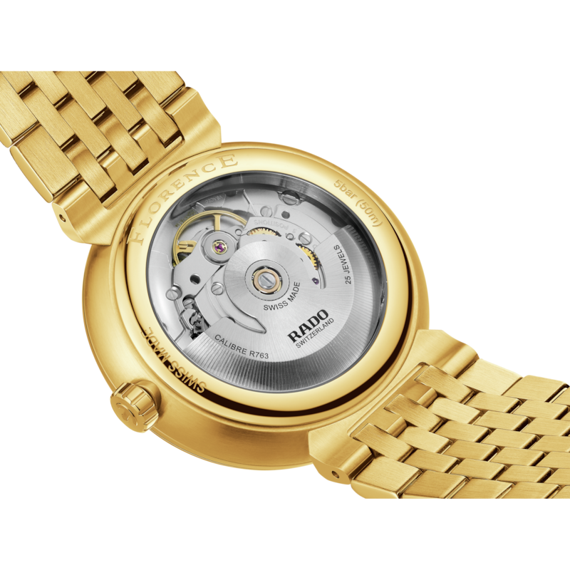 Rado Florence Automatic YG PVD Silver-White Dial 39mm