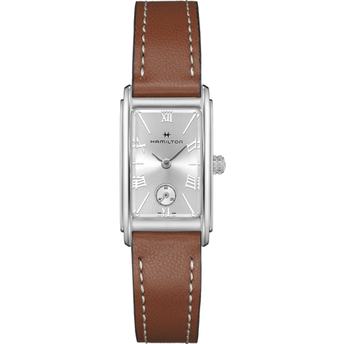 Hamilton American Classic Ardmore Silver Dial Small Quartz on Brown Leather