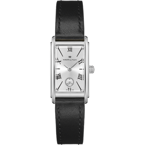Hamilton American Classic Ardmore Silver Dial Small Quartz on Black Leather
