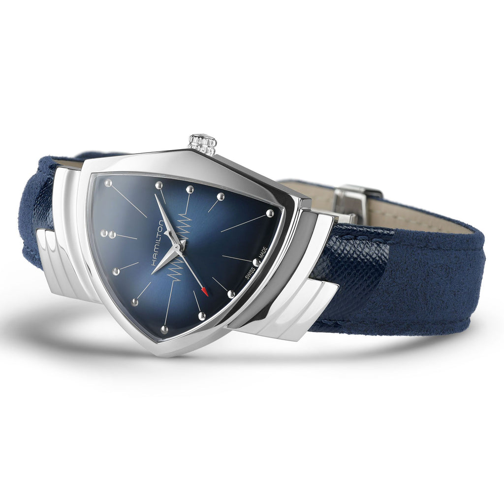 Hamilton Ventura Blue Quartz on Leather