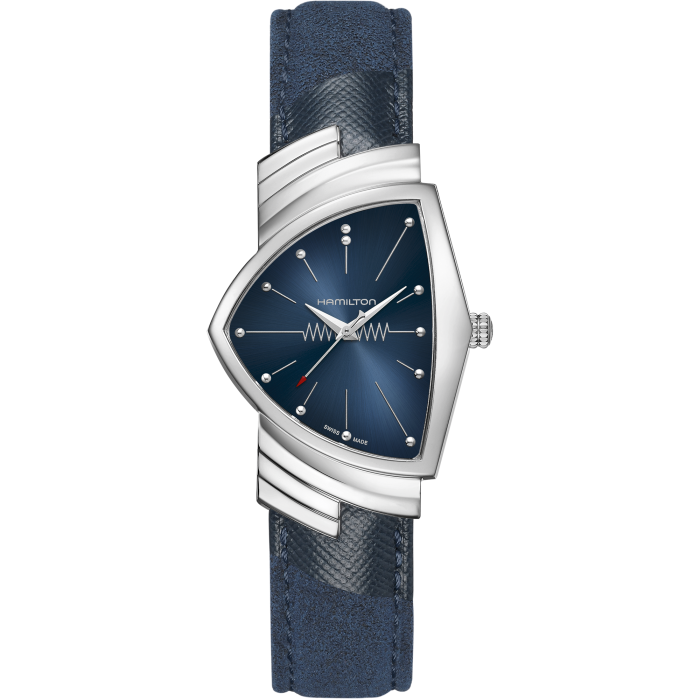 Hamilton Ventura Blue Quartz on Leather
